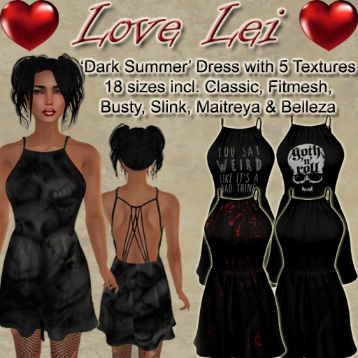 !.Love Lei.! Dark Summer Dress with HUD