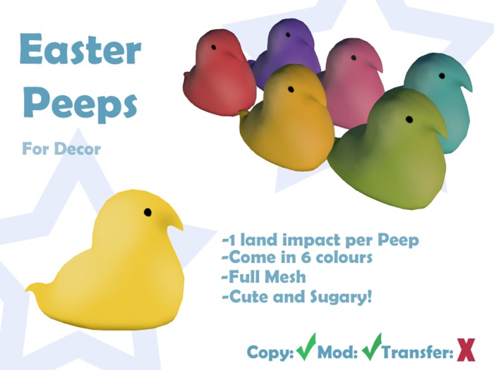Easter Peeps (For Decor)
