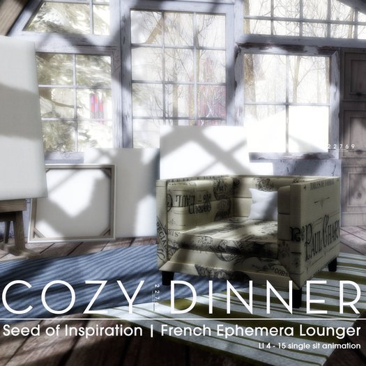 22769 ~ [bauwerk]  French Ephemera Lounger  - SOI