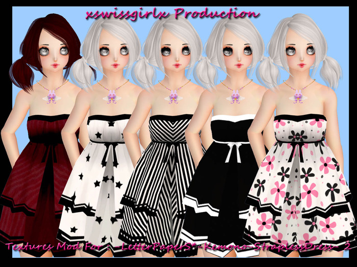 Textures Mod For : -LetterPaperS*-Kemono-StraplessDress- 2