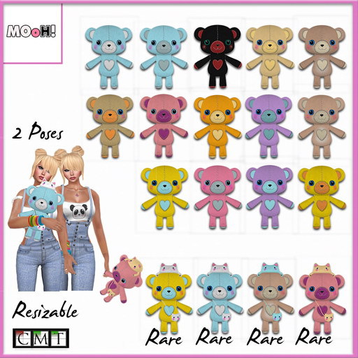 MOoH! Love bear doll blue RARE