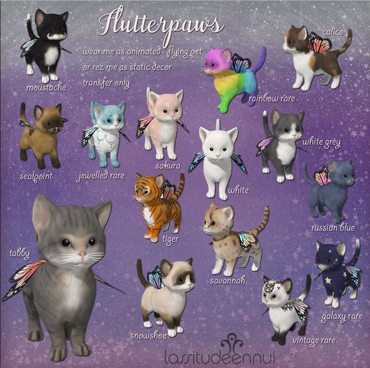 lassitude & ennui Flutterpaws jeweled cat RARE 
