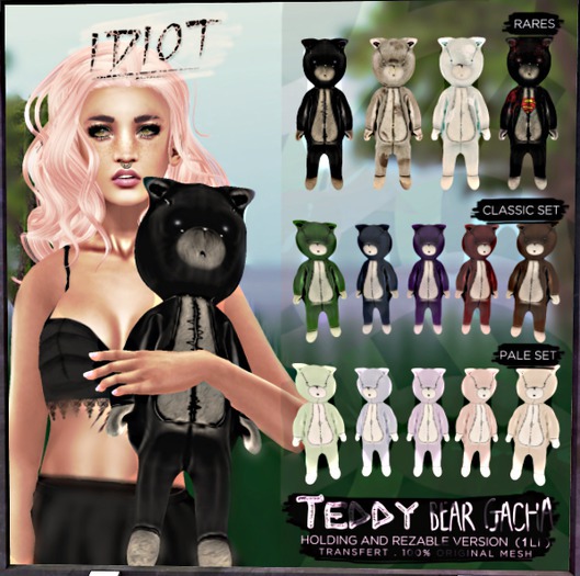 . idiot . Teddy Bear DURTY - RARE
