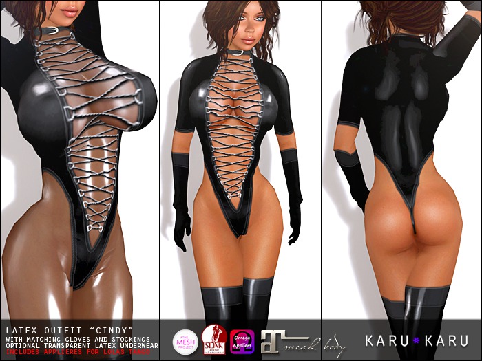 KARU KARU - Latex Suit Cindy (BLACK)