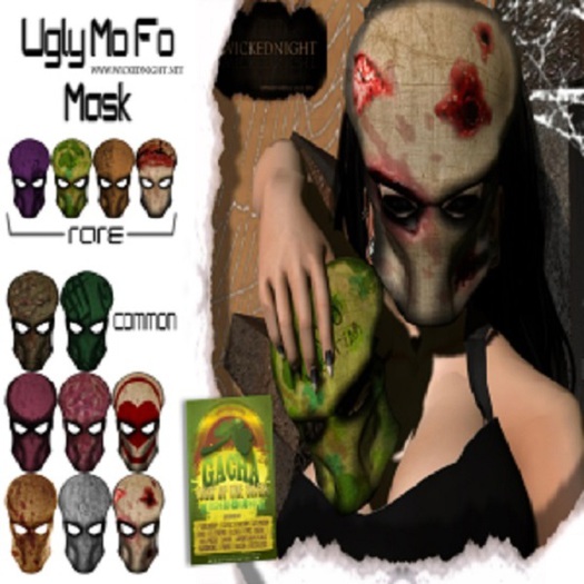 WickedNight - Ugly Mo'Fo Mask Golden Crumpet RARE