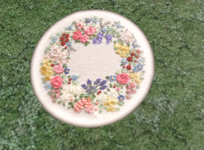 Seaweed Sonnet Spring Flowers Mesh Rug