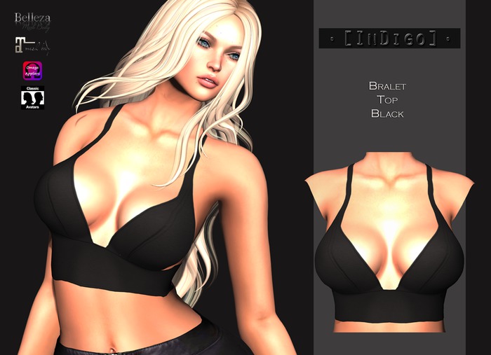 [InDiGo] Bralet top Black