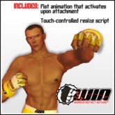 WIN MMA Gloves, Yellow and White