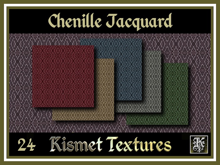 *Kismet* Chenille Jacquard Fabric Textures (24)