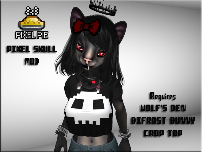 PIXEL PIE - Skull Crop Top Mod