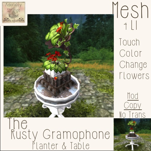 ~ASW~The Rusty Gramophone Planter