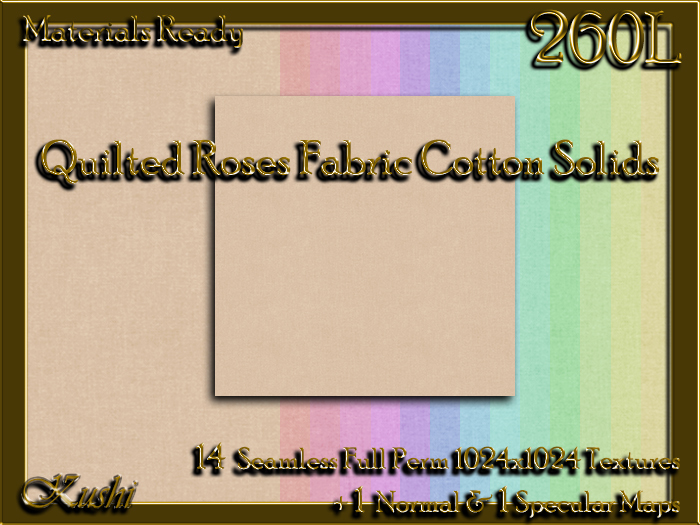 Quilted Roses Cotton Fabric Solids Seamless Textures Materials Ready Full Perms 1024x1024