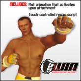 WIN MMA Gloves, White and Yellow