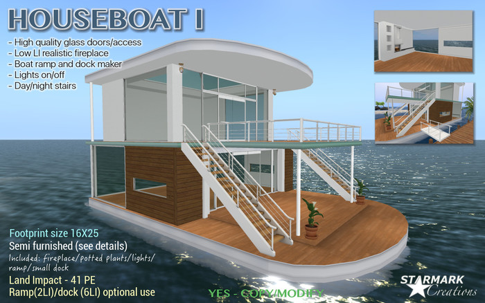 41 LI/PE ONLY! for 16X25 PARCEL HOUSEBOAT I from STARMARK CREATIONS ***PROMO***
