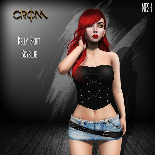 -CroM- Kelly Skirt - Skyblue