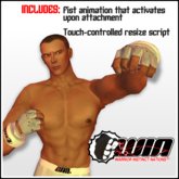 WIN MMA Gloves, White and Silver