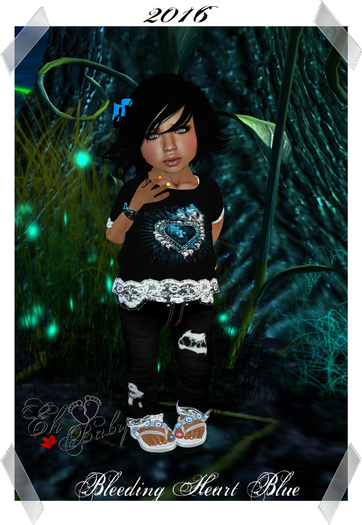 EH Baby ~ Bleeding Heart Blue Outfit