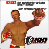 WIN MMA Gloves, White and Red