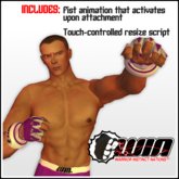 WIN MMA Gloves, White and Purple