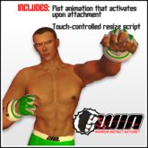 WIN MMA Gloves, White and Green
