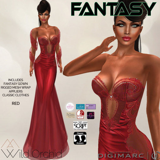 Wild Orchid _ Fantasy Red