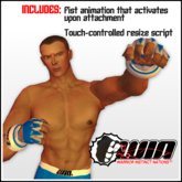 WIN MMA Gloves, White and Blue