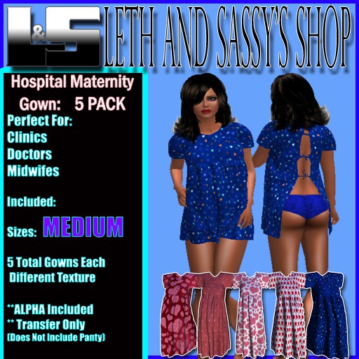 L&S - Hospital Maternity Gown (Box) MEDIUM