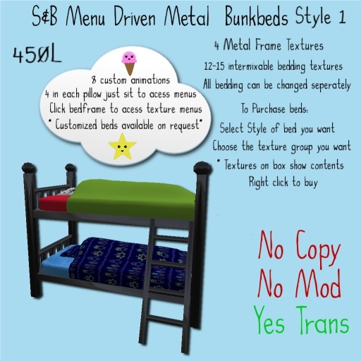 S&B ROBOTS Metal Bunkbeds style 1
