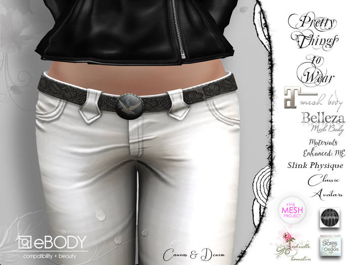 .::Pretty Denim::. Six on HUD Canvas Denim Jeans