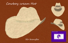 COWBOY CREAM HAT #1.4 No Transfer Vendor