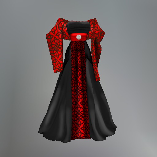 Red Gaelic Knotwork Mesh Dress box