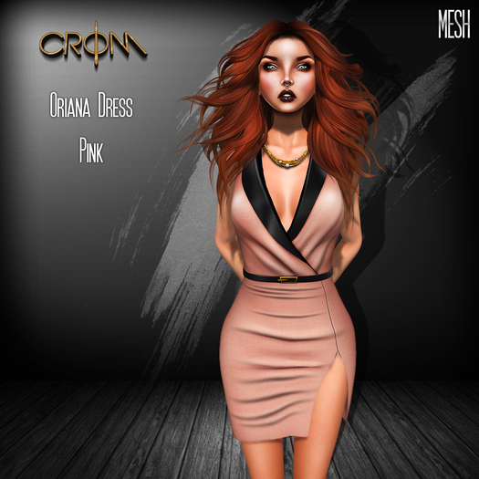 -CroM- Oriana - Dress - Salmon
