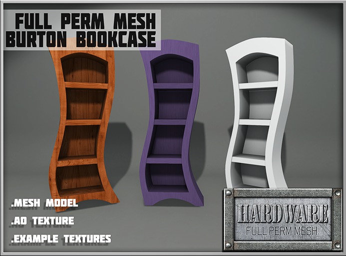 Second Life Marketplace - HARDWARE Burton BookCase