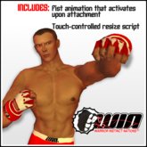 WIN MMA Gloves, Red and White