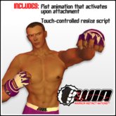 WIN MMA Gloves, Purple and White
