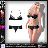 SLC Cutie Bra and Panty Set Appliers black *Appliers*Belleza*Omega*Slink*Maitreya*clothing layers*