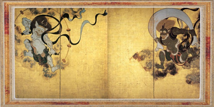 Japanese Painting ART. Two devils
