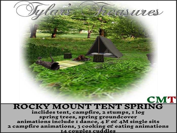 Spring Box Tents Second Life Marketplace - .:TT:. ROCKY MOUNT TENT SPRING BOX