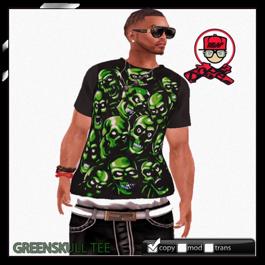 [DOPE] GreenSkull Tee