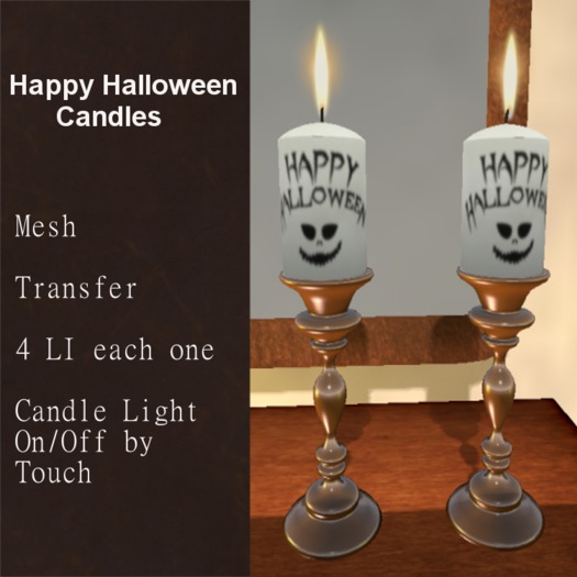 K&J Happy Halloween Candle Copper