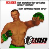 WIN MMA Gloves, Green and Black