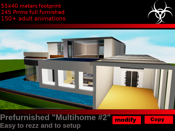 VIRAL. Multihome #2-245 Prims-full furnished 150+ animations