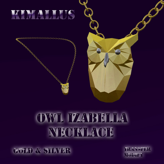 *KJ* Owl Izabella Necklace gold