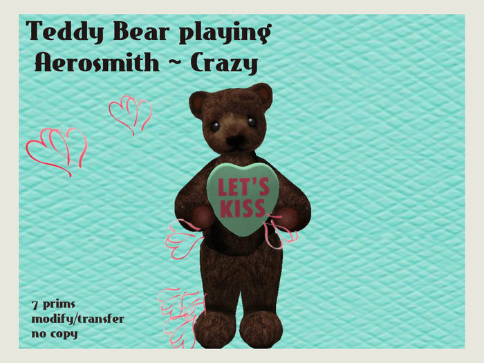 Teddy Bear playing Aerosmith - Crazy