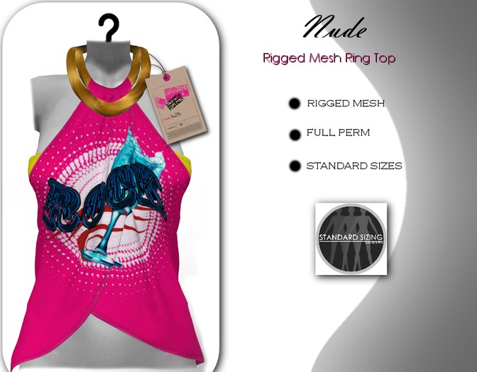 Nude [ Rigged Mesh Ring Top] Full Perm Template 5 standard sizes