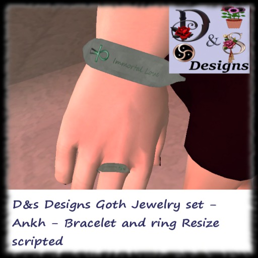 D&s Designs Goth Bands Jewelry set Amethyst Box