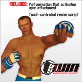 WIN MMA Gloves, Blue and White