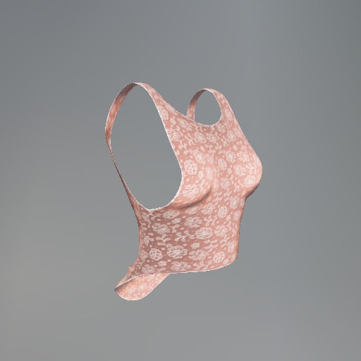 Peach Lace Mesh Tank Top
