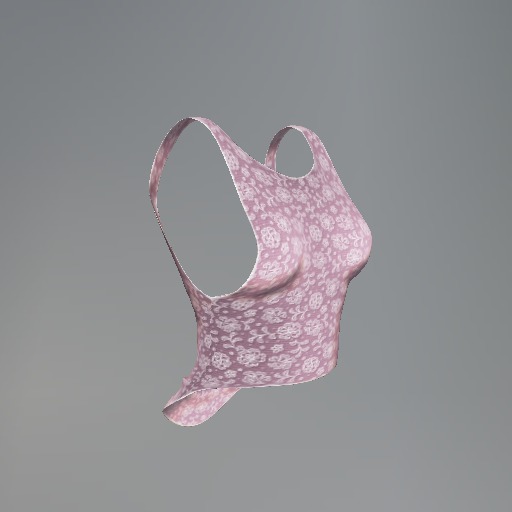 Pink Lace Mesh Tank Top