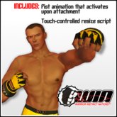 WIN MMA Gloves, Black and Yellow
